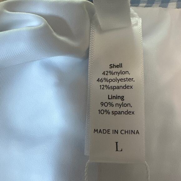 Andie Swim The String Bottom in Blue Gingham Size large NWT - Picture 4 of 9